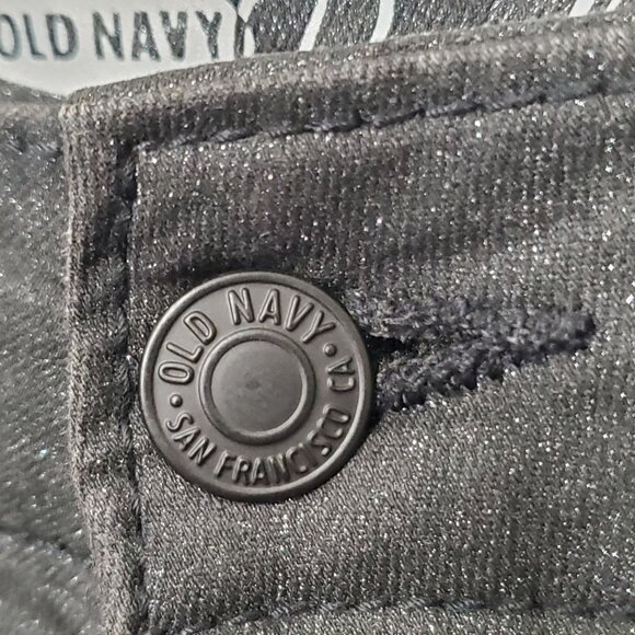 Old Navy Womens 12 Jeans Metallic Slim Leg The Rockstar Mid Rise Stretch Denim - Picture 12 of 13